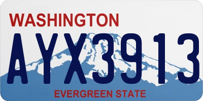 WA license plate AYX3913