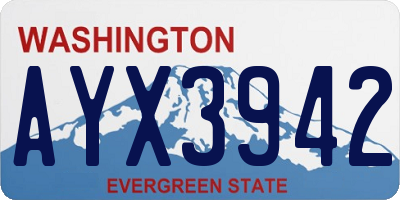 WA license plate AYX3942