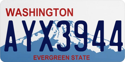 WA license plate AYX3944