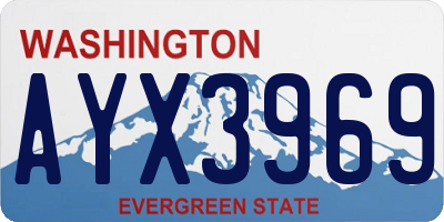 WA license plate AYX3969