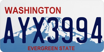 WA license plate AYX3994