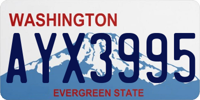 WA license plate AYX3995