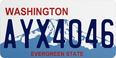 WA license plate AYX4046