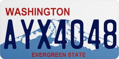 WA license plate AYX4048