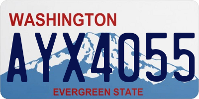 WA license plate AYX4055