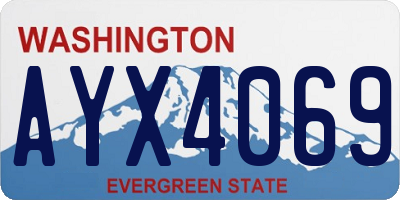 WA license plate AYX4069