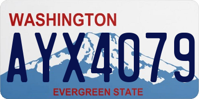 WA license plate AYX4079