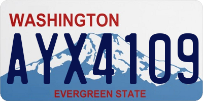 WA license plate AYX4109