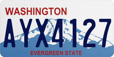 WA license plate AYX4127