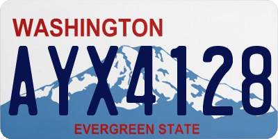 WA license plate AYX4128