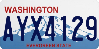 WA license plate AYX4129