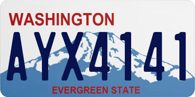 WA license plate AYX4141