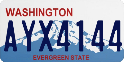 WA license plate AYX4144