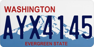 WA license plate AYX4145