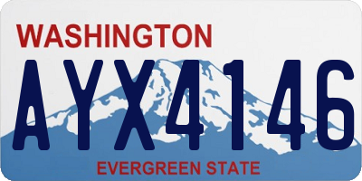 WA license plate AYX4146