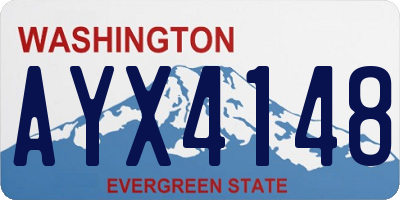 WA license plate AYX4148