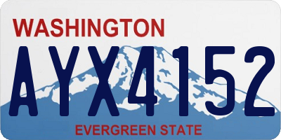 WA license plate AYX4152