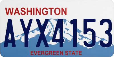 WA license plate AYX4153