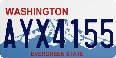 WA license plate AYX4155