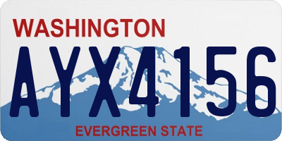 WA license plate AYX4156