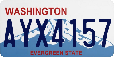 WA license plate AYX4157