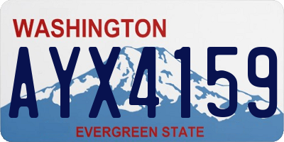 WA license plate AYX4159