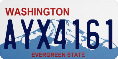 WA license plate AYX4161