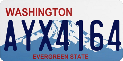 WA license plate AYX4164