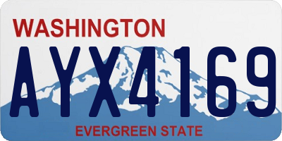 WA license plate AYX4169