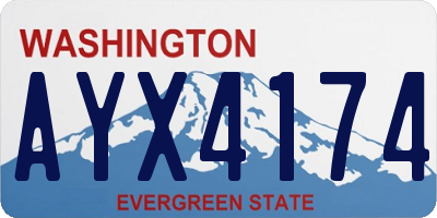 WA license plate AYX4174