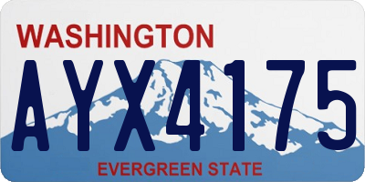 WA license plate AYX4175