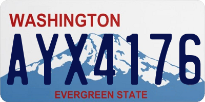 WA license plate AYX4176