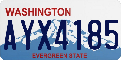 WA license plate AYX4185