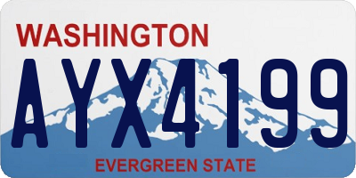 WA license plate AYX4199