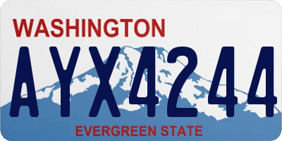 WA license plate AYX4244