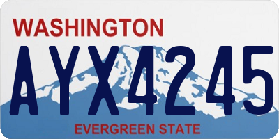 WA license plate AYX4245