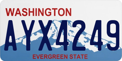 WA license plate AYX4249