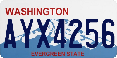 WA license plate AYX4256