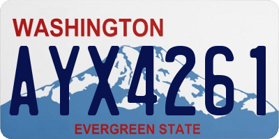 WA license plate AYX4261