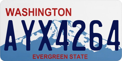 WA license plate AYX4264