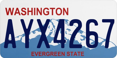 WA license plate AYX4267