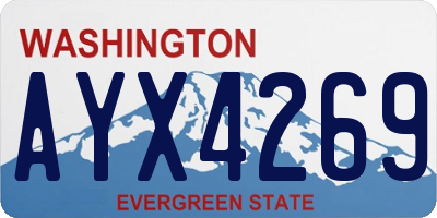 WA license plate AYX4269