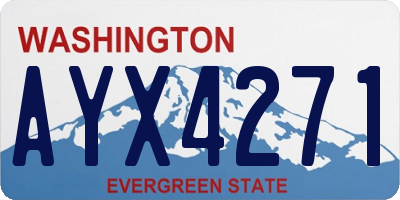 WA license plate AYX4271