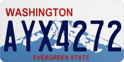 WA license plate AYX4272