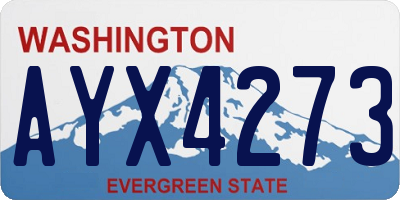 WA license plate AYX4273