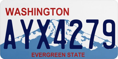 WA license plate AYX4279