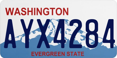 WA license plate AYX4284