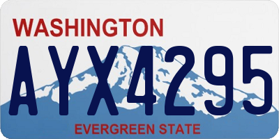 WA license plate AYX4295