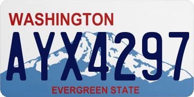 WA license plate AYX4297