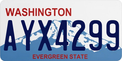 WA license plate AYX4299